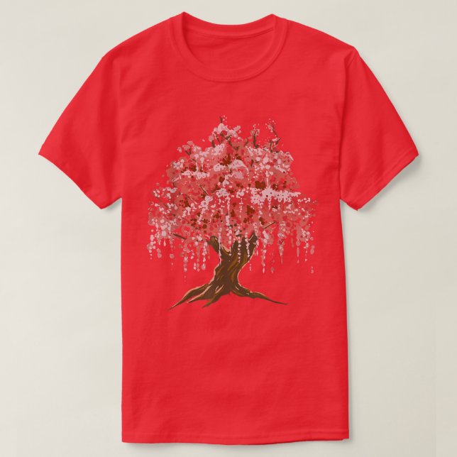 Camiseta Árvore de Flor de Cereja Sakura (Frente do Design)