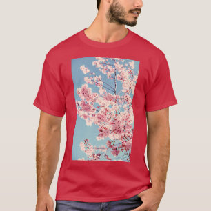 Camiseta Árvore de Flor de Cerejeira Japonês Sakura Ha