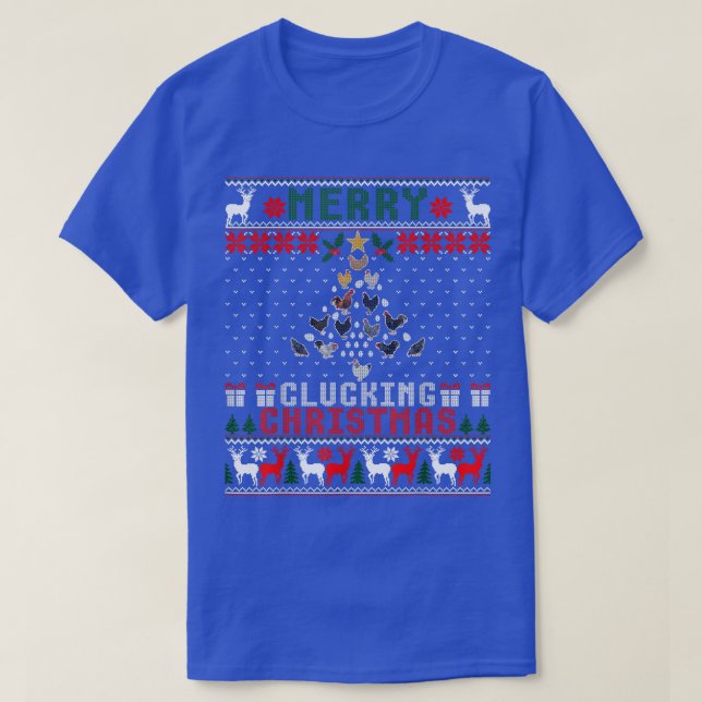 Camiseta Árvore de frango de Natal depenante da Feliz do pi (Frente do Design)