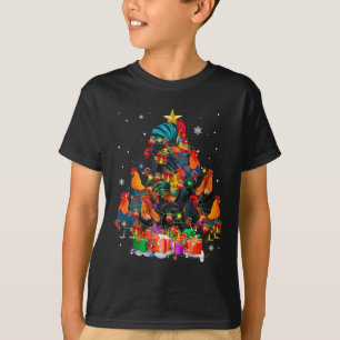 Camiseta Árvore de Galinha Feliz Natal Chickmas