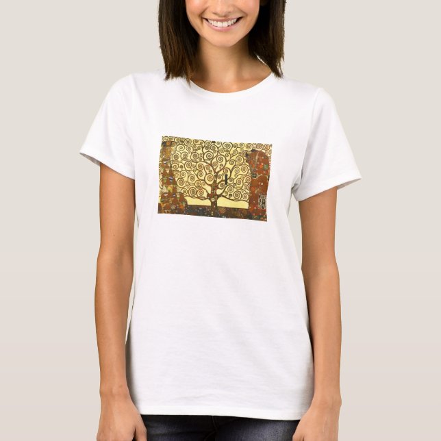 Camiseta Árvore de Gustavo Klimt do t-shirt da vida (Frente)