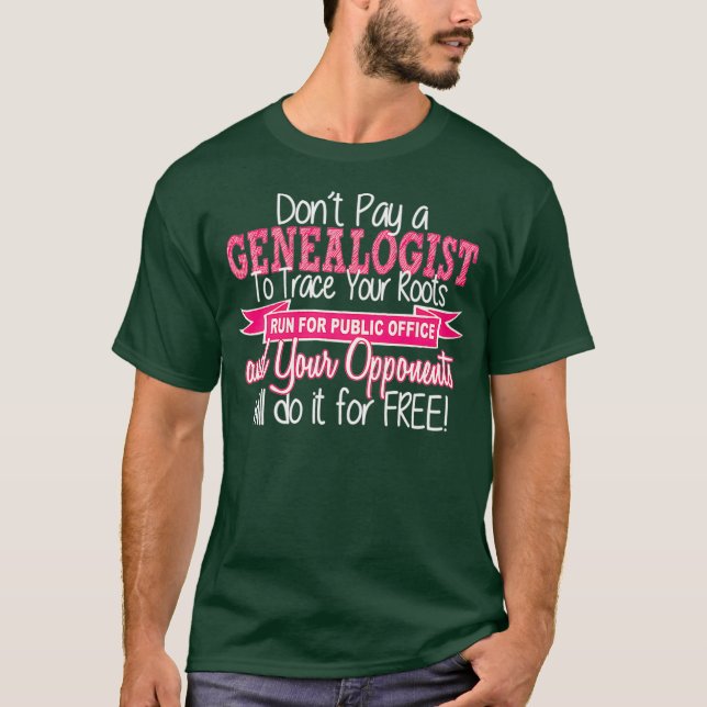 Camiseta Árvore de História Familiar Genealogista Funny (Frente)
