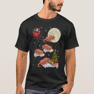 Camiseta Árvore de Iluminação de Natal Papai Noel Montado e