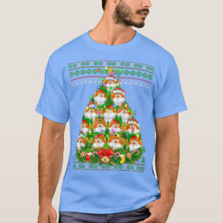 Camiseta Árvore de Iluminação Gata Persa do Cat Xmas