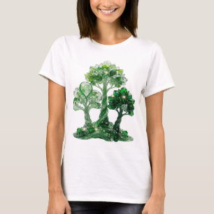 Camiseta Árvore de Joias Esmeralda Verde VERDE ATRATIVA