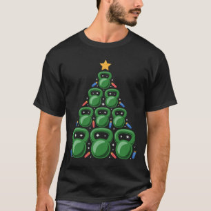 Camiseta Árvore de Kettlebell de Natal Academia Fitness Exe