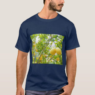 Camiseta Árvore de Limão Fresca Impressão de Verão