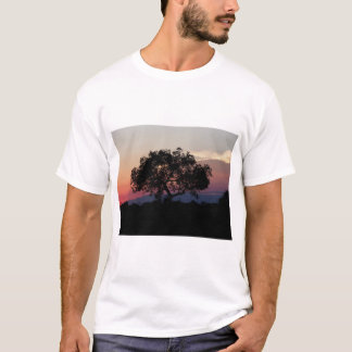 Camiseta Árvore de Marula do africano no por do sol