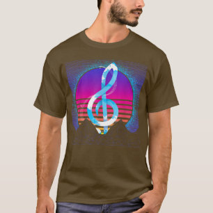 Camiseta Árvore de Música Clássica de Onda Sintética de Vap