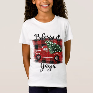 Camiseta Árvore de Natais vintages de Caminhão Vermelho Yay
