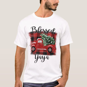 Camiseta Árvore de Natais vintages de Caminhão Vermelho Yay