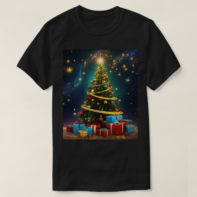Camiseta Árvore de Natal. (Frente do Design)