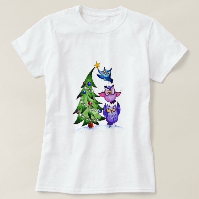 Camiseta Árvore de Natal (Frente do Design)