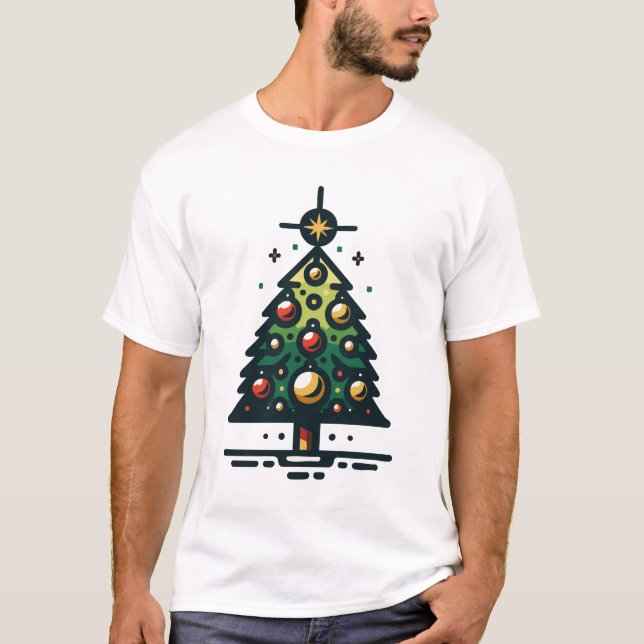 Camiseta árvore de Natal (Frente)