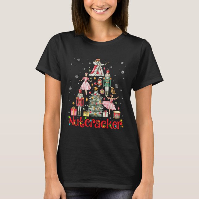 Camiseta Árvore de Natal 2024, Esquadrão Nutcracker Engraça (Frente)