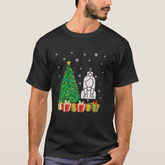 Camiseta Árvore de Natal Aceso Chapéu do Papai Noel Neuro E