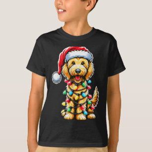 Camiseta Árvore de Natal Australian Labradoodle Xmas Papai