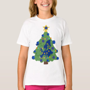 Camiseta Árvore de Natal - Bandeira da União Europeia   Eur
