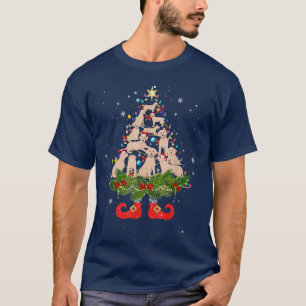 Camiseta Árvore de Natal Blinda Luz de Papai Noel Bonito