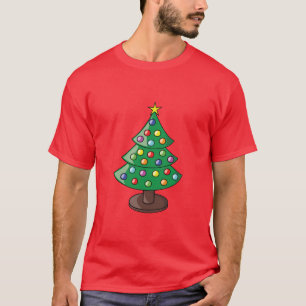 Camiseta Árvore de Natal bonito dos desenhos animados