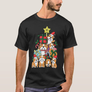 Camiseta Árvore de Natal Boxer Cães Pitbull Ideia de Natal