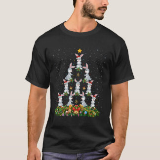 Camiseta Árvore de Natal Bunny Rabbit Presente Engraçado Na