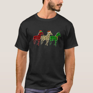 Camiseta Árvore de Natal Cavalo Luz Animais Engraçados Xm