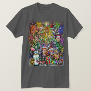 Camiseta Árvore de Natal com Enfeites