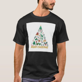 Camiseta Árvore de Natal com Estrela Amarela
