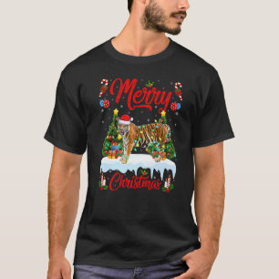 Camiseta Árvore de Natal com Iluminação Tigre-de-bengala Pa