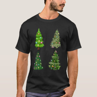 Camiseta Árvore de Natal com Led Light Pine Tree Xmas Light