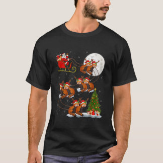 Camiseta Árvore de Natal com Papai Noel montado em Panda Ve