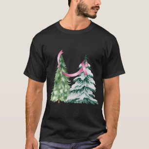 Camiseta Árvore de Natal Coquette, Consciência do Cancer da