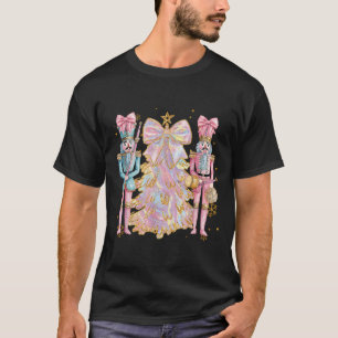 Camiseta Árvore de Natal Coquette Rosa Nozes Mulheres Crian