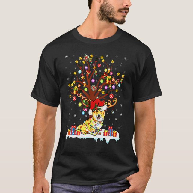 Camiseta Árvore de Natal Corgi (Frente)