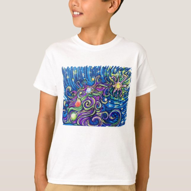 Camiseta Árvore de Natal Cósmica (Frente)