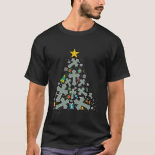 Camiseta Árvore de Natal Cruza Jesus Cristo Cristão Família
