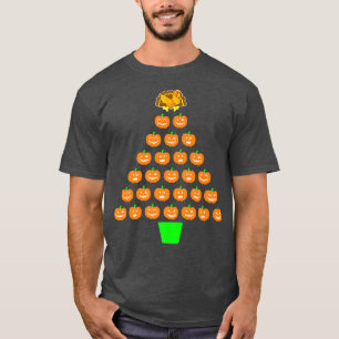 Camiseta Árvore de Natal da Abóbora de Halloween Turk