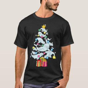 Camiseta Árvore de Natal da Baleia Beluga Baleias Natal