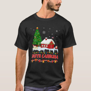 Camiseta Árvore de Natal da Carolina do Sul Light Pajama St