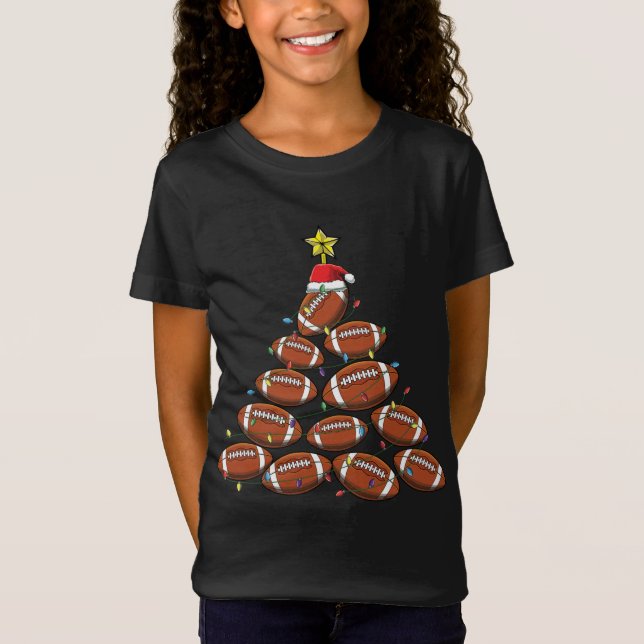 Camiseta Árvore de Natal da Equipe de Futebol Engraçado (Frente)