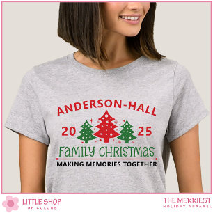 Camiseta Árvore de Natal da Família Personalizada