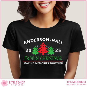 Camiseta Árvore de Natal da Família Personalizável