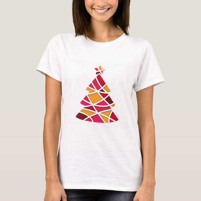 Camiseta Árvore de Natal da na moda (Frente)