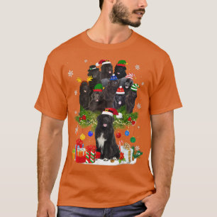 Camiseta Árvore de Natal da Terra Nova Luz Cachorro Engraça
