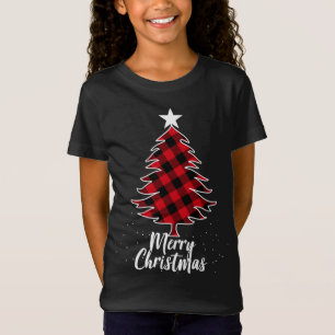 Camiseta Árvore de Natal da Xadrez Buffalo