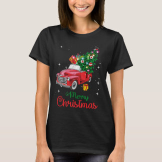 Camiseta Árvore de Natal de Caminhão Vermelho