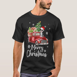 Camiseta Árvore de Natal de Caminhão Vermelho em Boston Ter