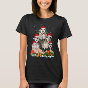 Camiseta Árvore de Natal de Cão rouco - Natal Fresco