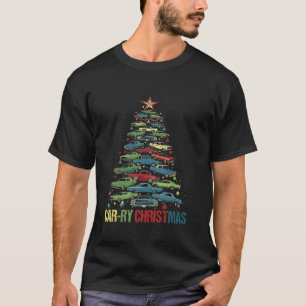 Camiseta Árvore De Natal De Carro Engraçado Para Homens Fel